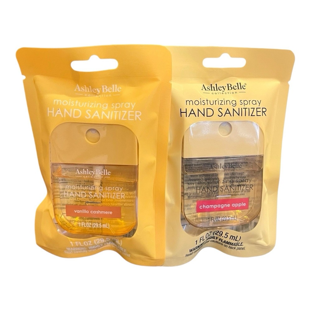 Lot 2 Ashley Belle Hand Sanitizer 1 fl oz X2 Champagne Apple & Vanilla Cashmere